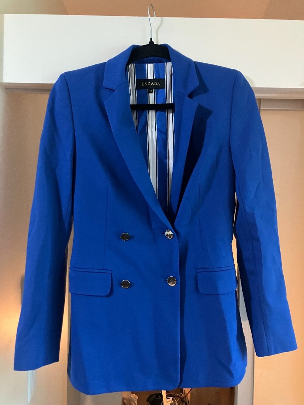 Escada cobalt blue blazer